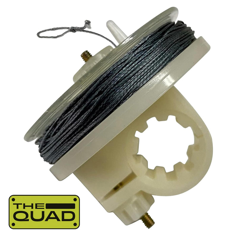 Trip Wire Reel and Trip Alarm Bundle Set - 12 Gauge Quad 3.0-85 ft Kevlar Reusable 50 lb Reels - Perimeter Defense Device 360° Coverage Warning Security for Camping Safety 2 Pack Reel Olive Drab