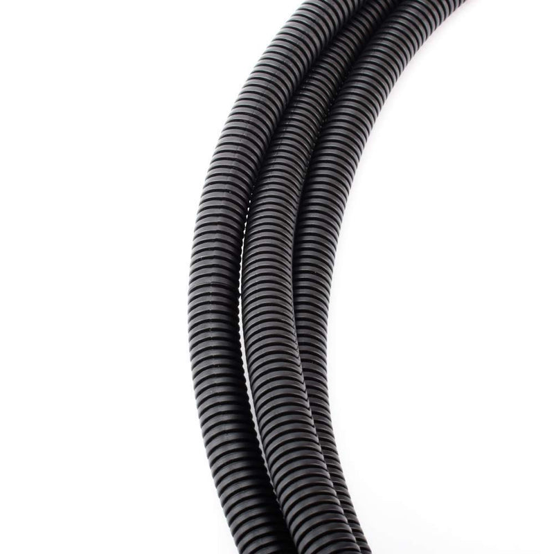 ZhiYo 50 FT 1/2” Wire Loom Split Tubing Auto Wire Conduit Flexible Cover Plastic Cover for Electrical Wires & Cables High Temperature (-40F to 257F) 50 FT 1/2” Black