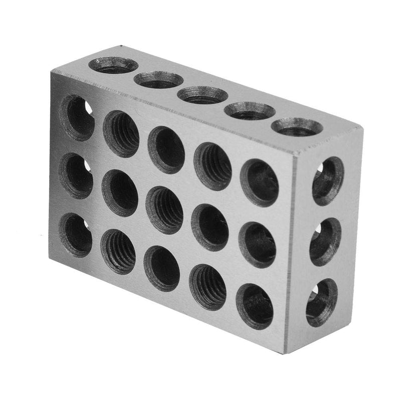 Parallel Blocks Set of 2, 1-2-3 Block Metric Parallel Underlays 23 Holes Machinist Block Precision Block for Machine Tool Matched Clamping Blocks Turning Tools 25 x 50 x 75 m