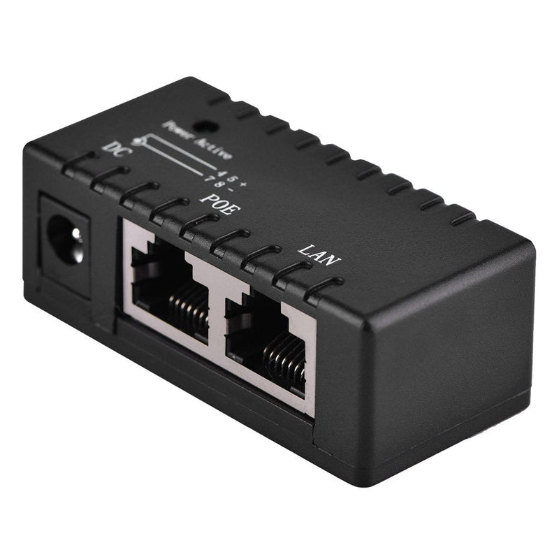 Poe Power Supply 12V 4W Adapter 24V 0 5A LAN Off On 24W Injector Poe Splitter Power Over Ethernet Injector Ethernet Cables Adapter for LAN Network Black (Black)