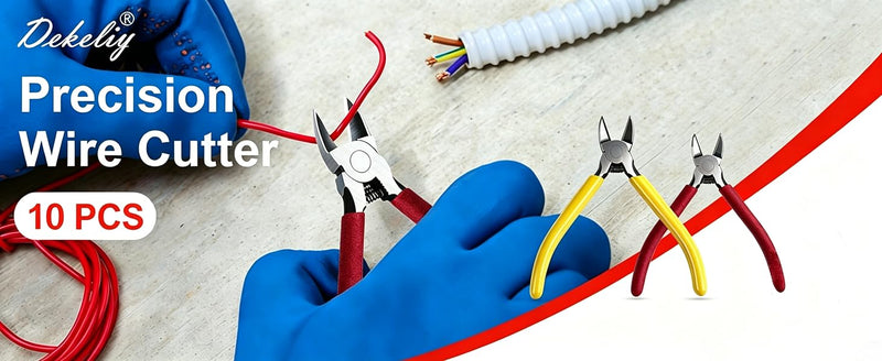 5 Pcs 5" & 5 Pcs 6" Precision Wire Cutters Spring Loaded Flush Cutters Sharp Side Cutter Clippers Diagonal Cutting Pliers for Jewelry Making, Crafts, Electronics, Zip Ties