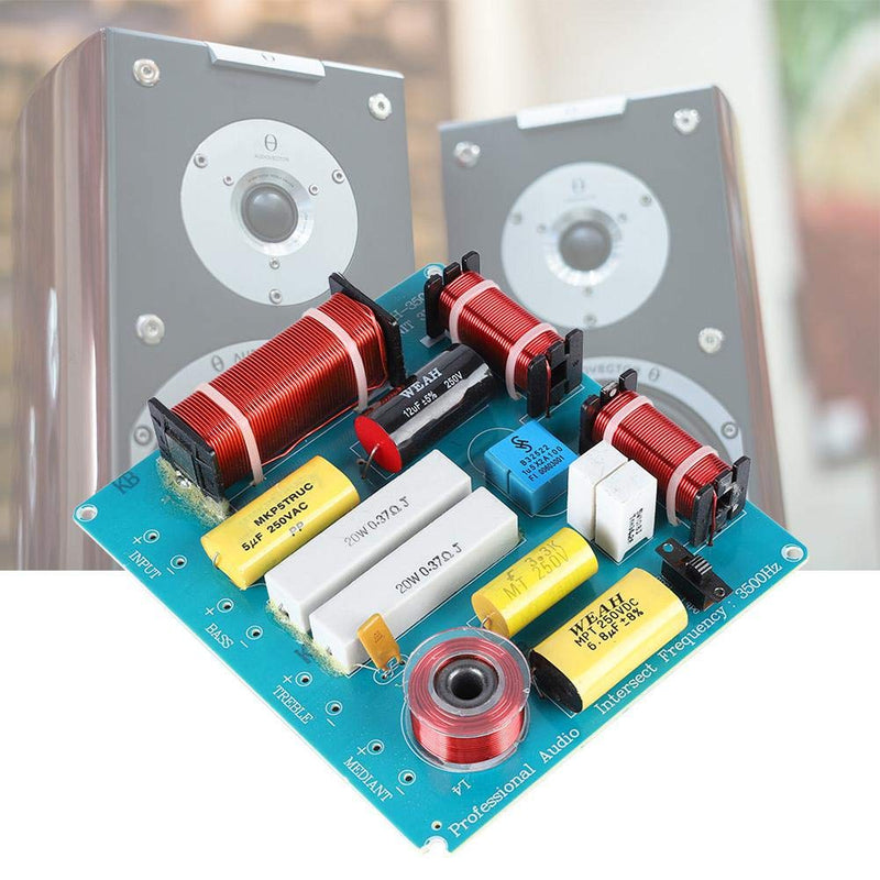 Zerone WEAH-3505 300W Speaker Audio Frequency Divider 3 Way Crossover Filters with Adjustable Treble Bass