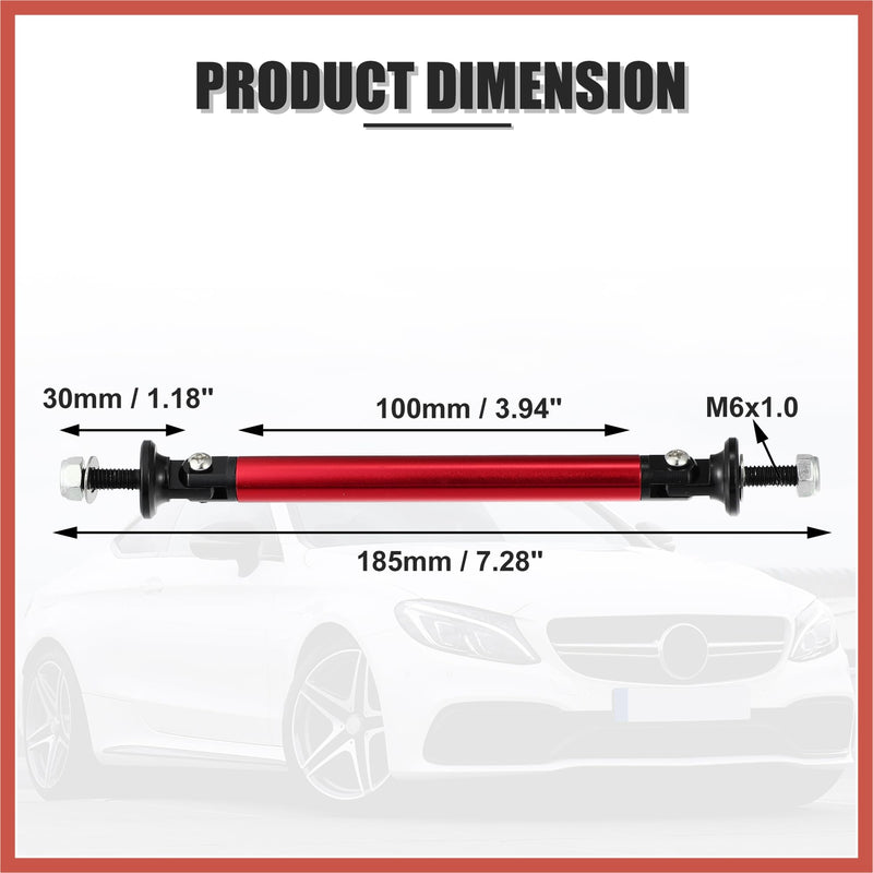 ACROPIX 1pair 100mm 3.94" Splitter Support Rods Adjustable Front Rear Bumper Lip Splitter Strut Rod Tie Support Bars Fit Most Vehicle Red Car Parts