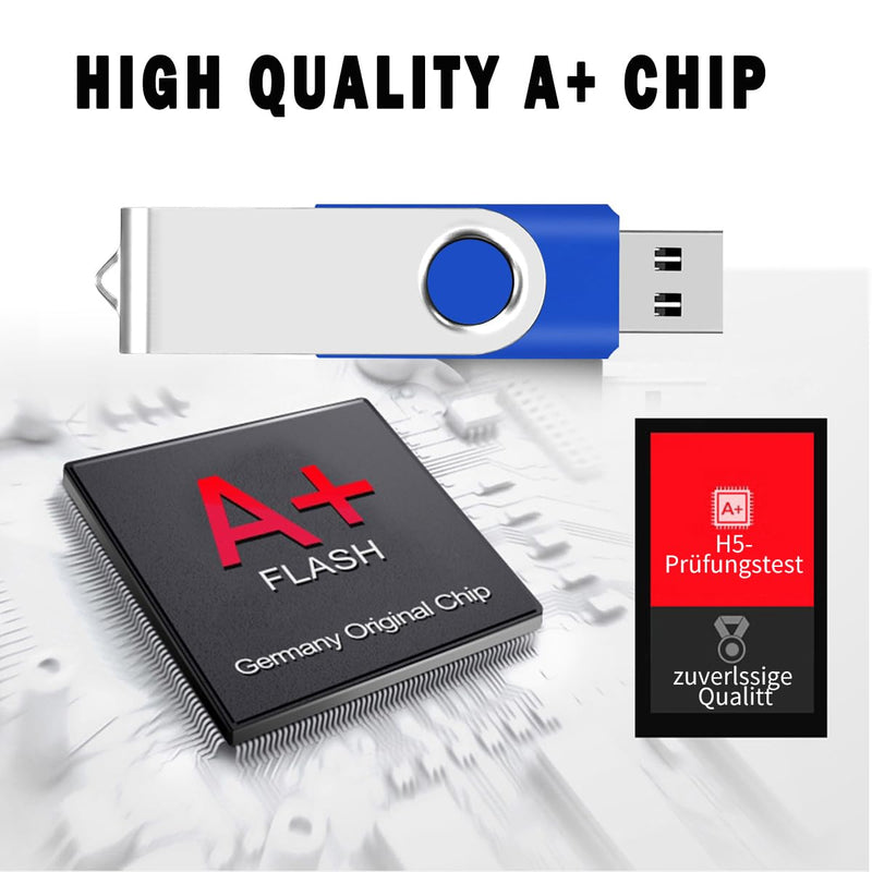20PCS 4GB Bulk Flash Drives EASTBULL USB 2.0 Metal 4GB Flash Drive Bulk Thumb Drive Pack Swivel USB Drives Pack (Blue 20Pack) 4GB-20pack