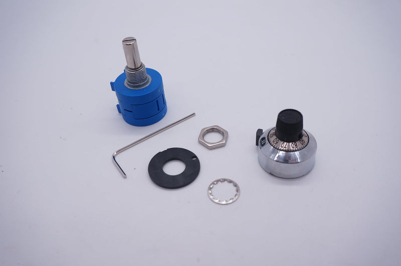 Taiss/100k ohm potentiometer 3590S-2-104L 10-speed wire winding precision potentiometer, with adjustable resistance count knob 100k ohm