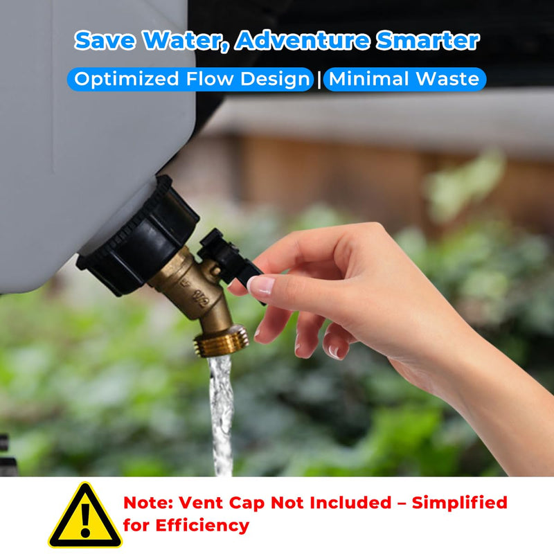 for ROTOPAX Water Containers - Brass Water Container/Rain Barrel Quarter Turn Spigot Kit