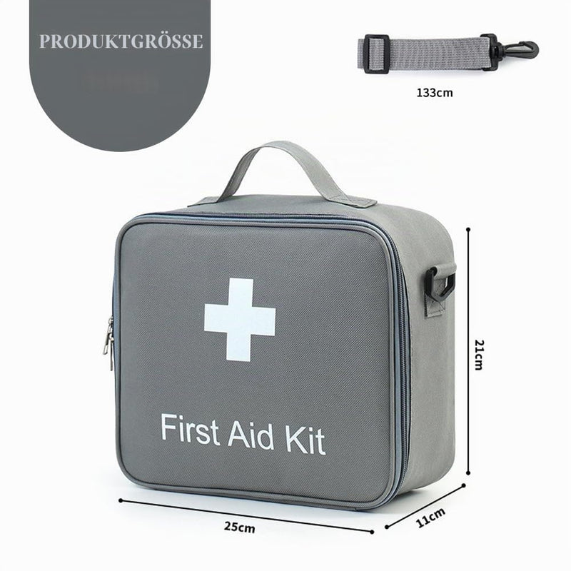Medicine Bag Travel Large Capacity Travel Pharmacy Bag Empty Medicine Storage Medicine Bag Waterproof Emergency Bag Empty Medicine Storage Bag Portable Grey