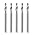 EU_HOZLY 3.175x12mm Single Flute Milling Cutters for Aluminum CNC Tools Solid Carbide Pack of 5