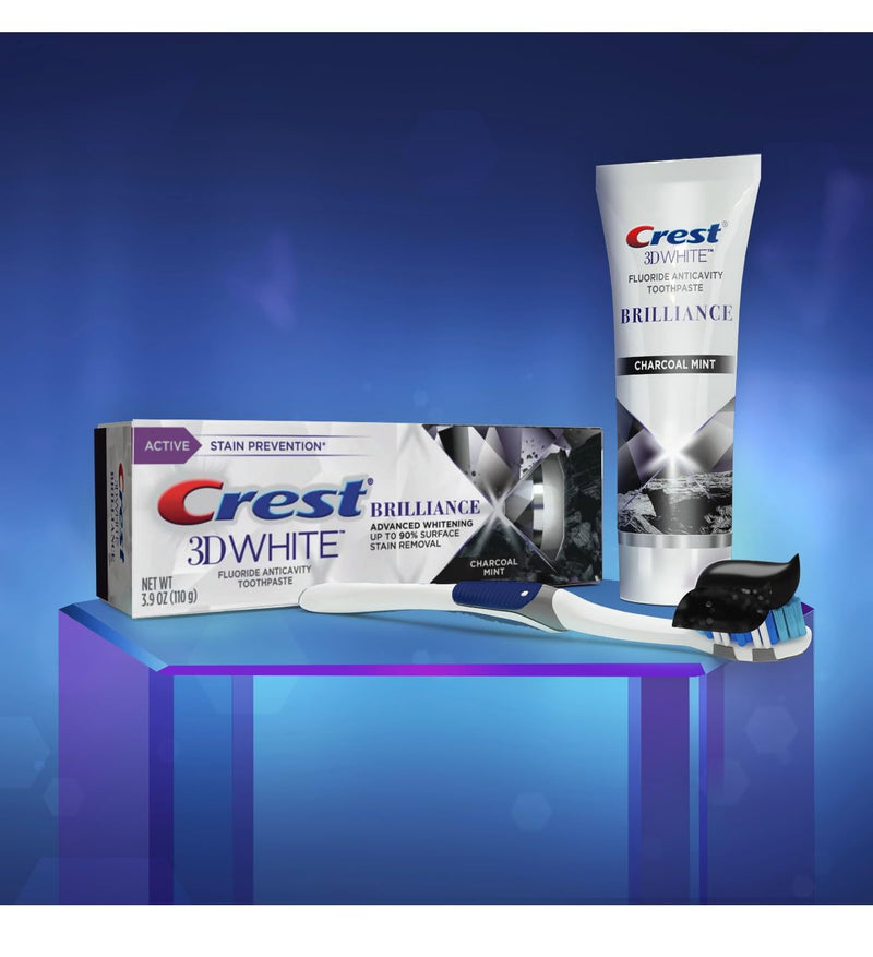 Crest 3D White Brilliance Charcoal Toothpaste 1.95 Ounce (Pack of 2)