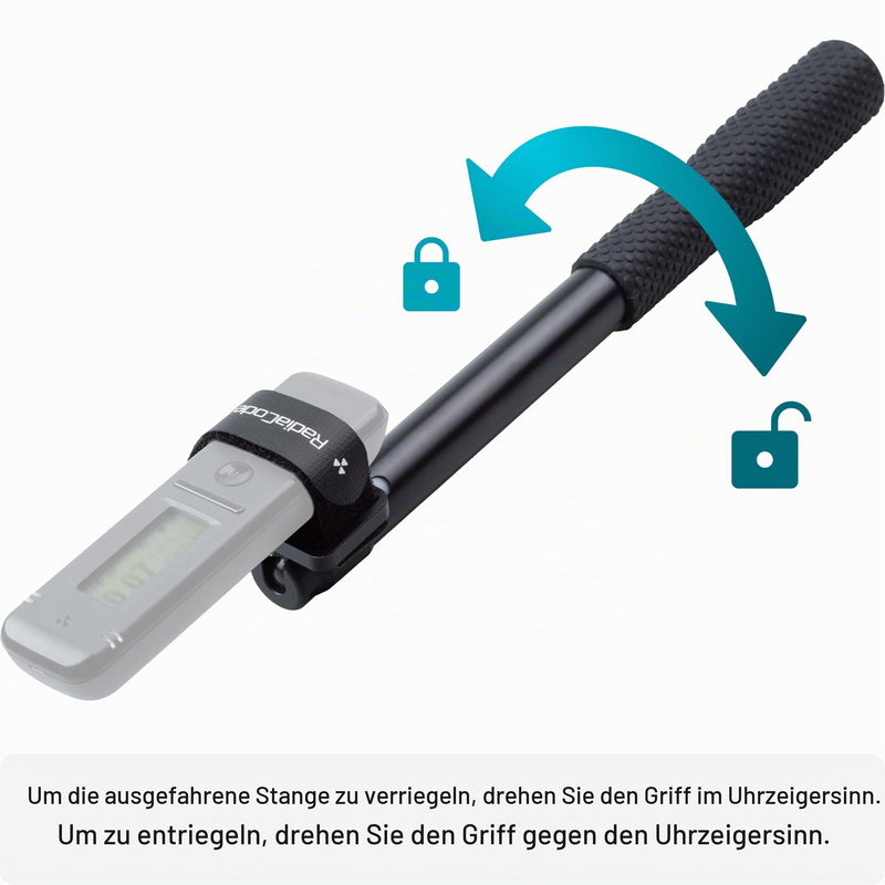 Radiacode 102/103 Portable Extension Rod Handle for Geiger Counter, Aluminum Selfie Stick for Safer Search. 36 inches