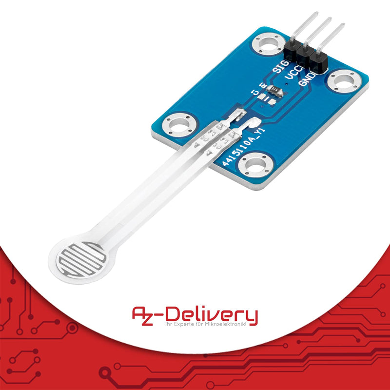 AZDelivery Film Force Sensitive Resistance | Flexible thin film pressure sensor 3.3 / 5V analog | Print detection | Precise resistance | Force sensor 1