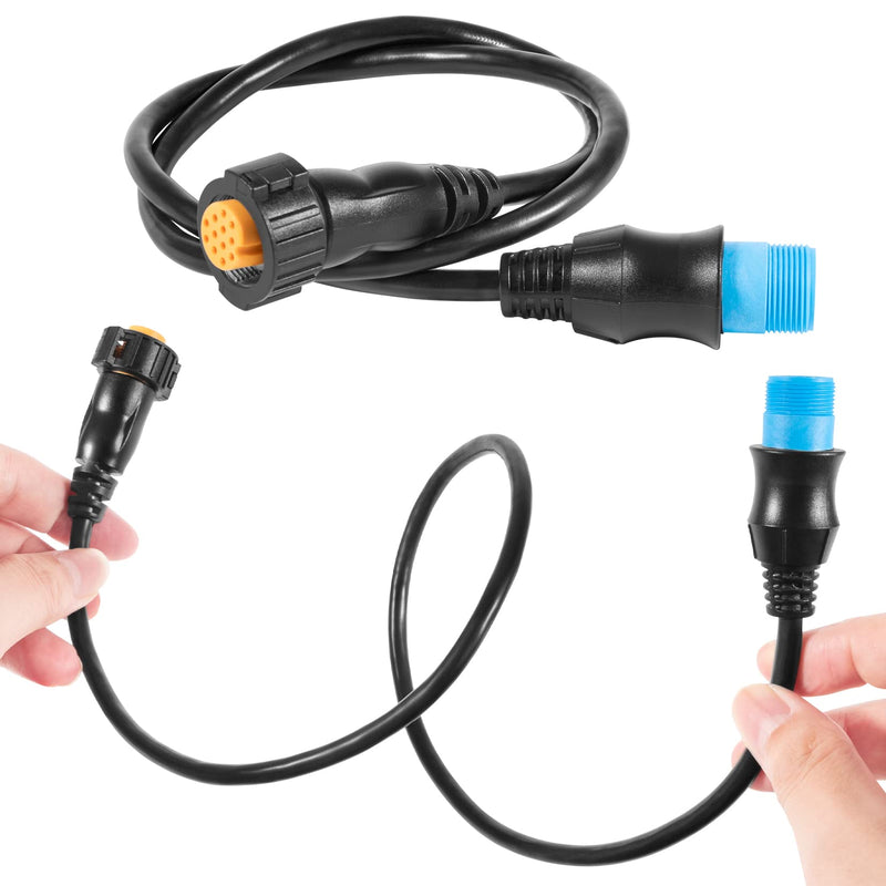 010-12122-10 Adapter, 8-Pin Transducer to 12-Pin Sounder Adapter Cable XID Compatible with Garmin AIRMAR, ECHOMAP Chrip, ECHOMAP UHD, ECHOMAP Ultra, GPSMAP, Striker Transducer and Fish Finder