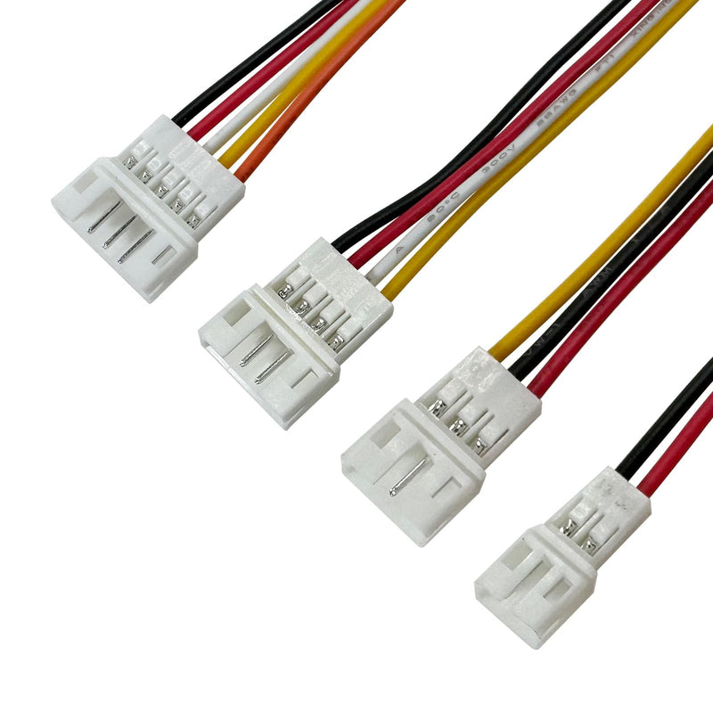 20pcs PH2.0mm 2PIN 3PIN 4PIN 5PIN Double End Female and Male Connector Extension Cord Terminal Connector Electronic Wire Cable 200mm Compatible with JST XH