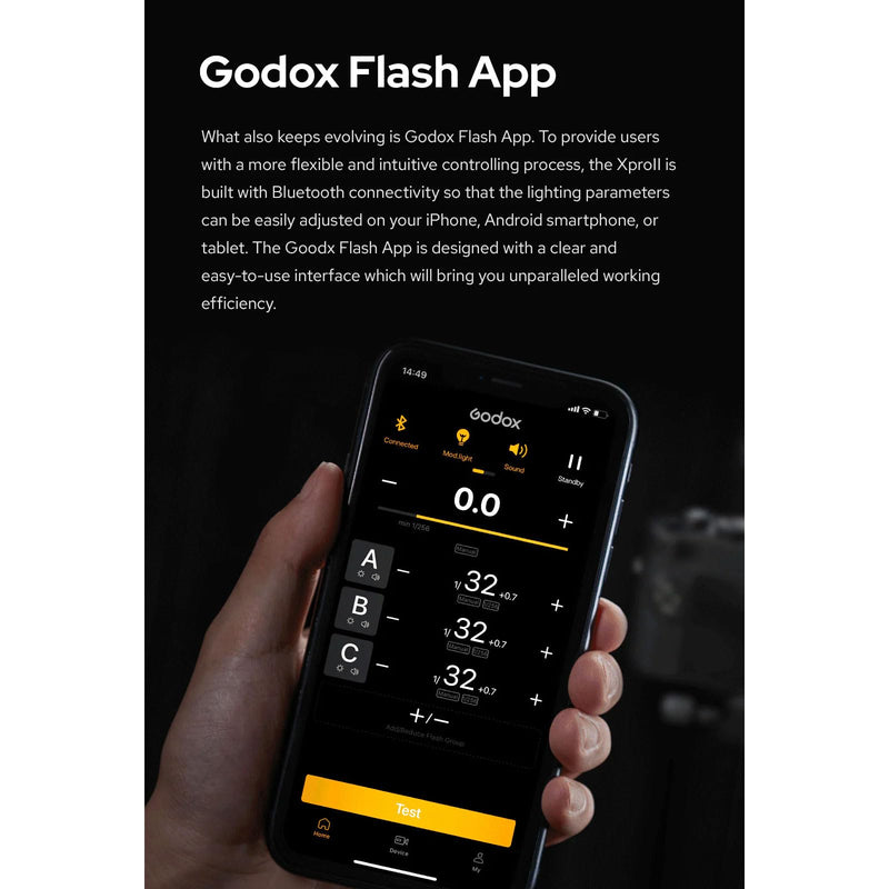 Godox XProII Fuji XProII-F XProIIF TTL 2.4G Wireless Flash Trigger for Fujifilm Cameras, HSS 1/8000s, Godox APP Control, New Hotshoe Locking, Modeling Light, Zoom Setting Control (Xpro-F Version 2)
