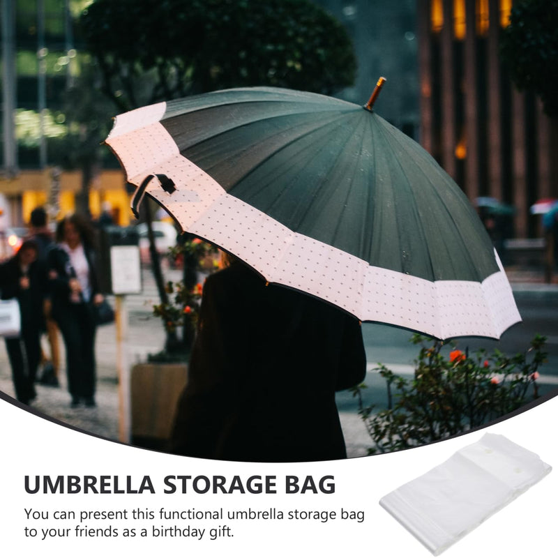 Operitacx Pack of 100 Umbrella Bags, Disposable Umbrella Covers, Made of Plastic Film, Waterproof Umbrella Cover for Wet Umbrellas, Practical Storage for Car, Bus and Subway