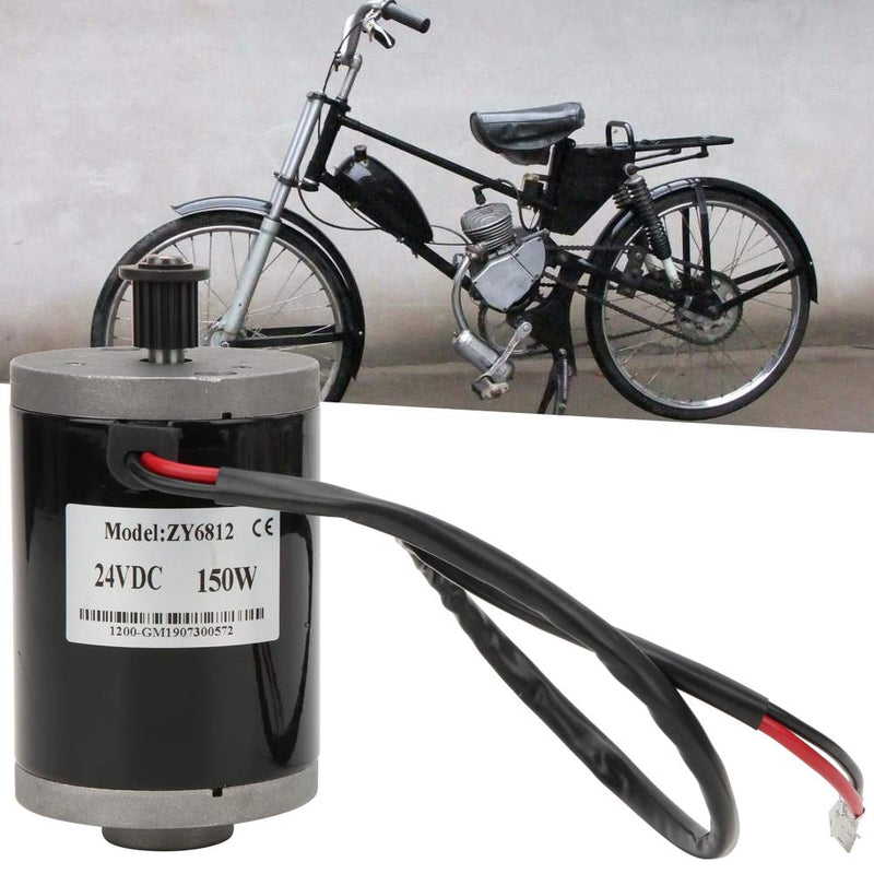 DC Brush Motor 24V 150W Magnet Permanent Motor High Speed Motor with Pulley for Electric Bicycle