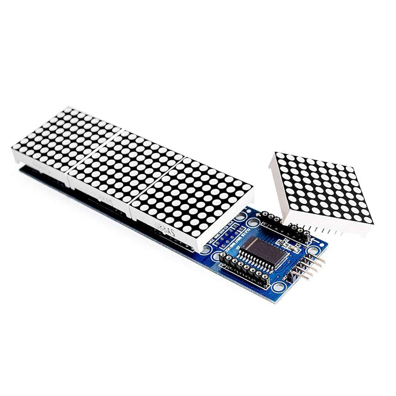 Hailege 2pcs 8x8 Dot Matrix LED Module Four in One Dot Matrix Display for Arduino Microcontroller with Dupont Wire