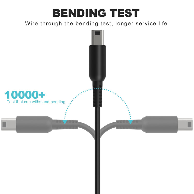 3DS USB Charger Cable Power Cord for New 3DS/New 3DS XL/3DS XL/3DS/New 2DS XL/New 2DS/2DS XL/2DS/ DSi/DSi XL (3.9ft/120cm) (1) 1