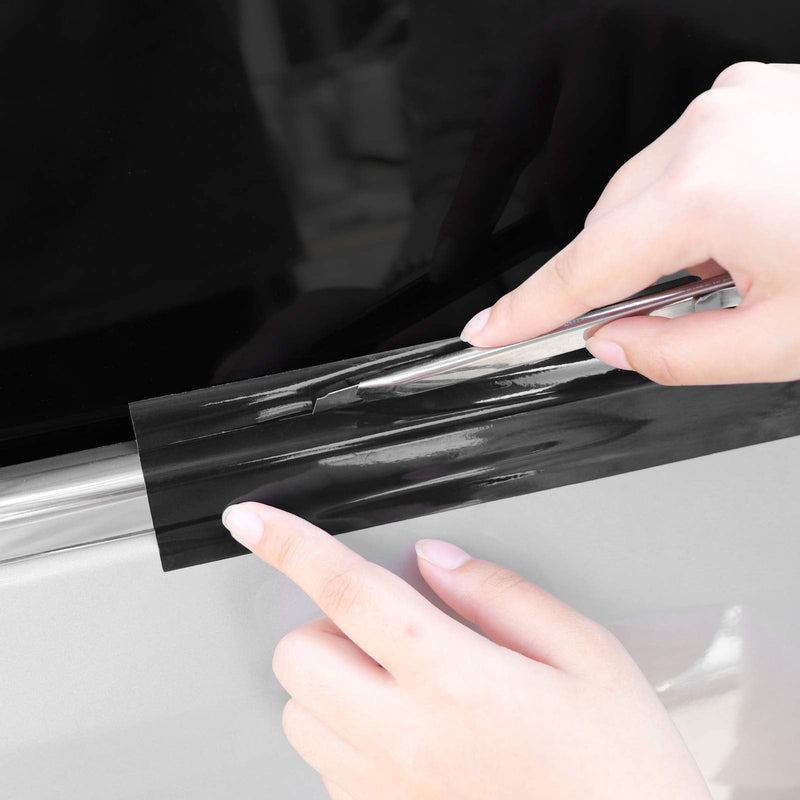 LZLRUN Free Tool Kit High Gloss Vinyl Wrap Kit for Black Out Chrome Delete Window Trim Door Trim (2Inches x 30Feet) 2Inches x 30Feet