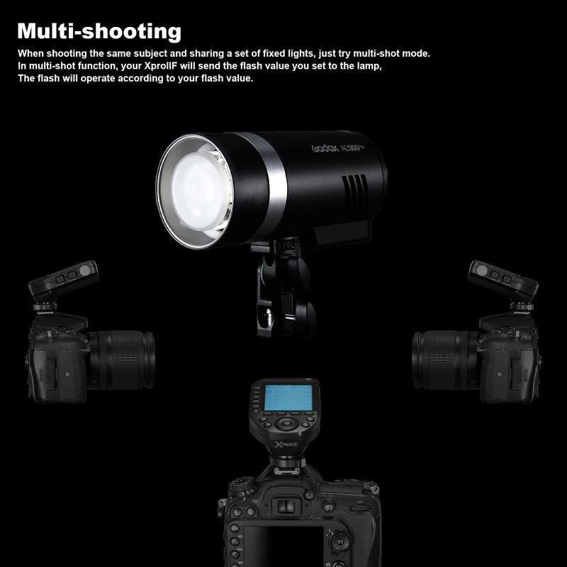 Godox XproII-F TTL Wireless Flash Trigger Transmitter Compatible for Fujifilm Cameras,2.4G X System 1/8000s HSS Trigger for Fuji, (XproII-F)