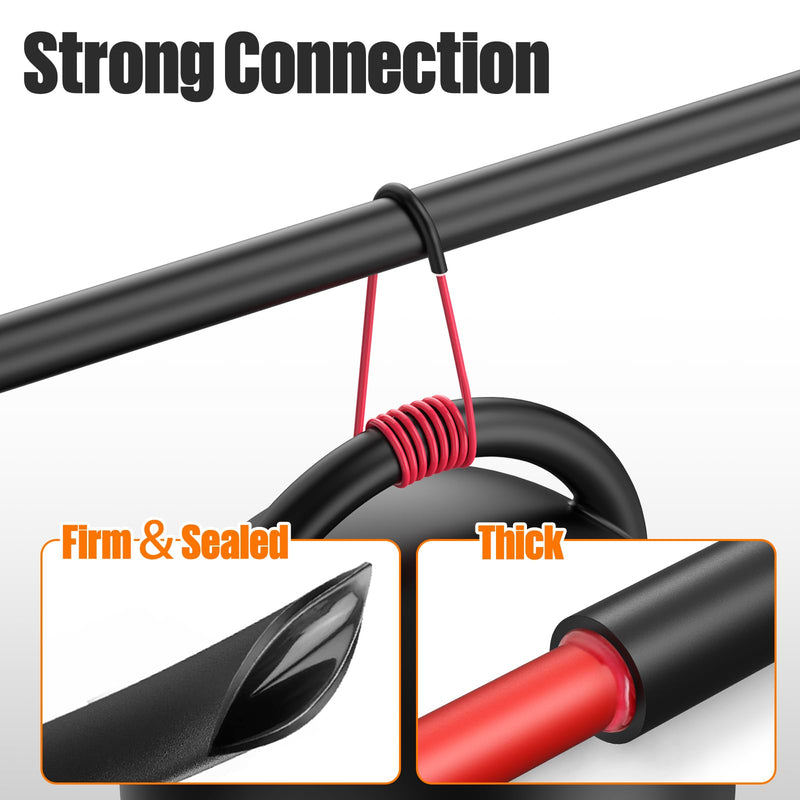 Lsnisni 90 mm heat shrink tube set with adhesive, 4:1 shrink tubes black, double-walled and waterproof, 5 sizes heat shrink tube, heat shrink tube cable sleeve - 100 pieces