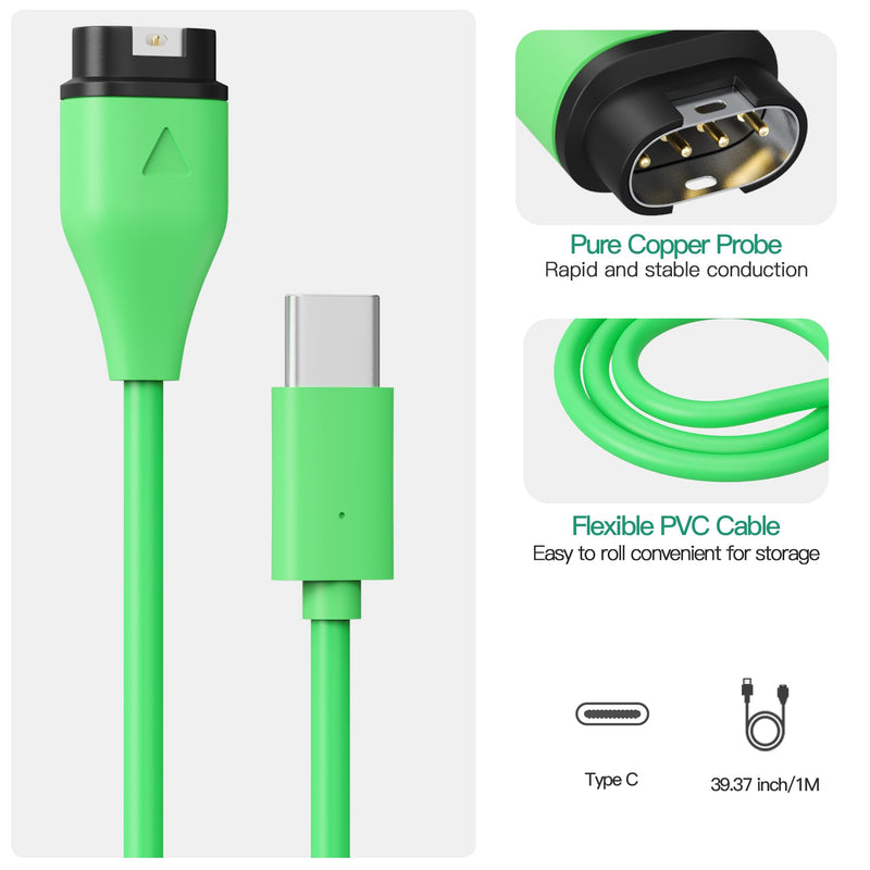 AWINNER Compatible with Garmin Watch Charger Cable (USB C - 2 Pack) USB C - 2 Pack