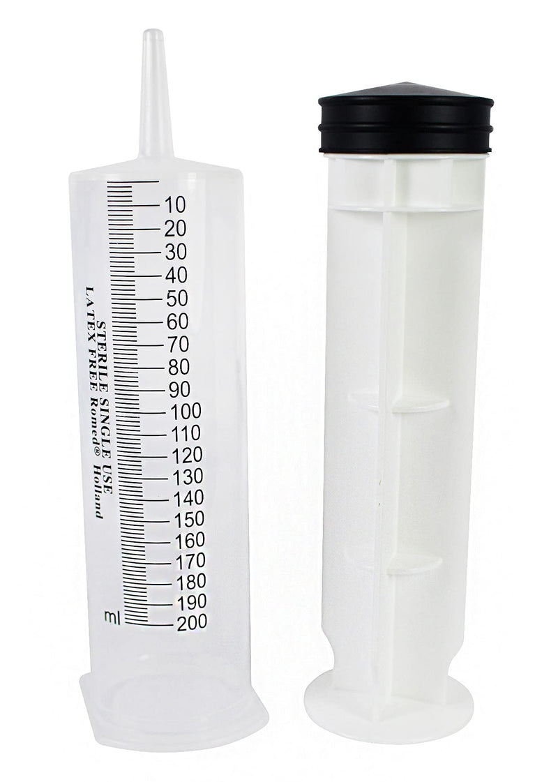 Romed Bladder Syringe Wound Syringe 3-Piece with Luer Attachment 200 ml (Pack of 1)