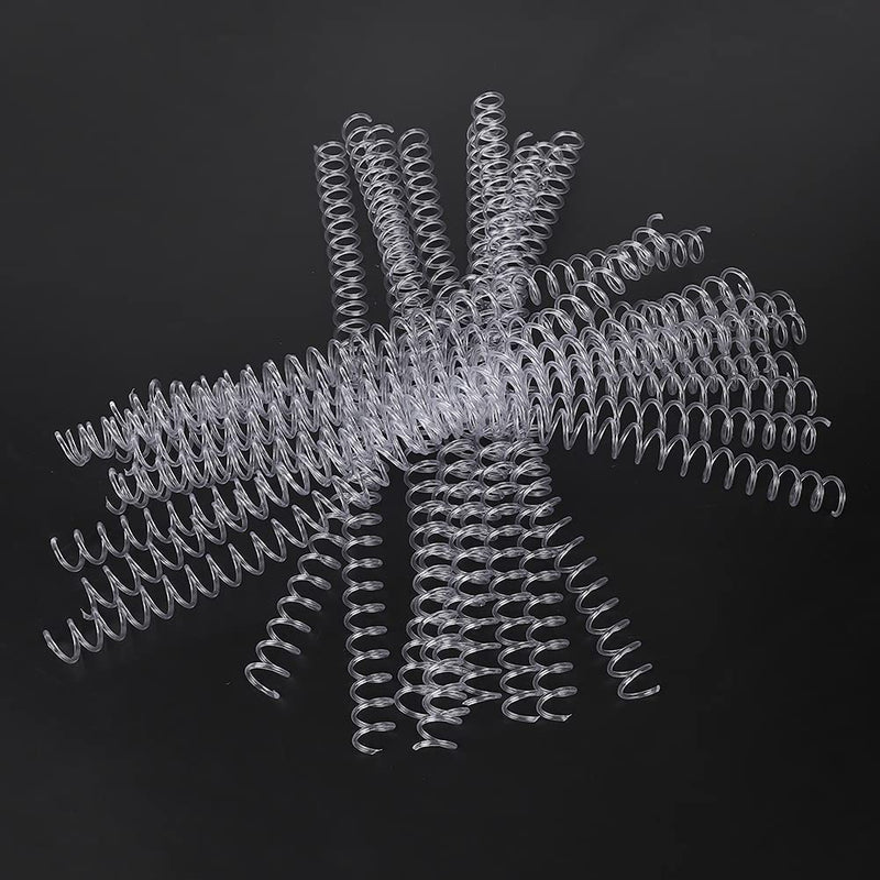 Jerliflyer Spiral Binding Coils, Spiral Binding, 20PCS 30 Hole Binding Coils for Business and Educational Purposes A4 Paper 13mm*30 Transparent