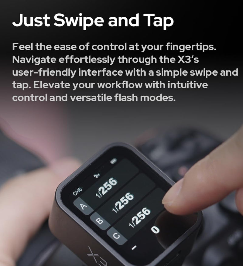 Godox X3C X3-C Flash Trigger for Canon Camera, 2.4G TTL Wireless OLED Touchscreen Transmitter, Support TTL Auto/Manual/Multi Flash, Built-in Lithium Battery USB-C Charge(XPro-C X2T-C XProII-C Upgrade)
