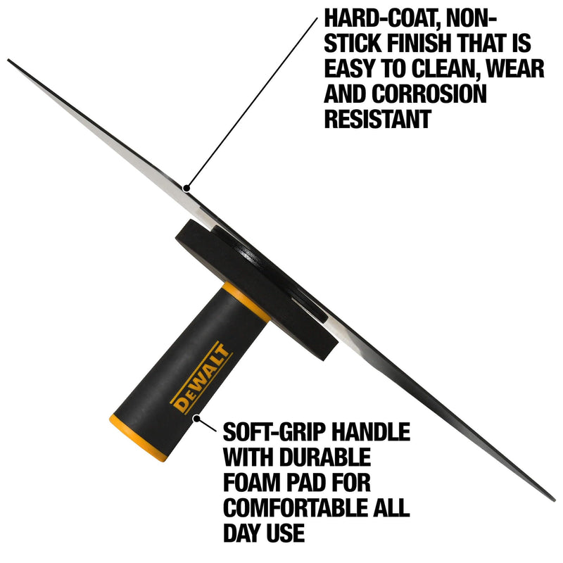 DEWALT 13" Drywall Hawk w/Soft Grip Handle | Aircraft-Grade Aluminum, Hard-Coat Anodized