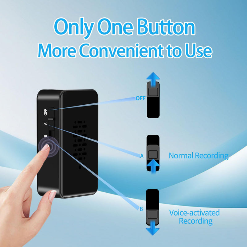 64GB Voice Recorder - Plug-in Mini Voice Recorder, Extra Long Standby Voice Activated Recorder, Portable Voice Recorder, One-Touch Operation for Car, Conference, Presentation and Interviews