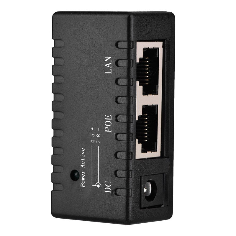 Poe Power Supply 12V 4W Adapter 24V 0 5A LAN Off On 24W Injector Poe Splitter Power Over Ethernet Injector Ethernet Cables Adapter for LAN Network Black (Black)
