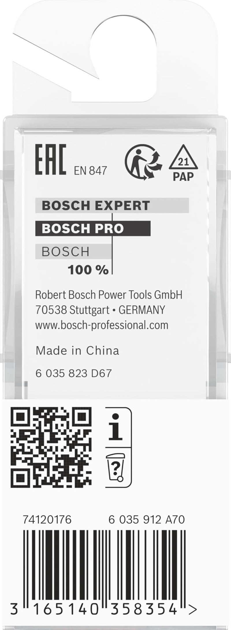 Bosch Professional Groove Cutter Standard for Wood (for Wood, 12 mm, Working Length 31.5 mm, Accessories Hand Cutter) 2608628374