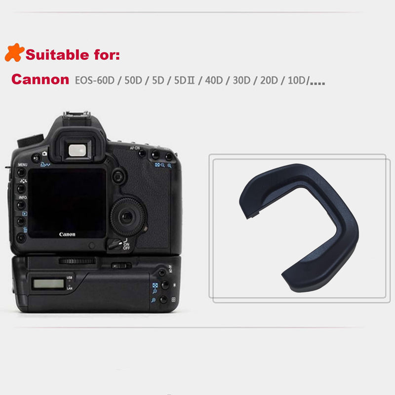 2 Pcs Eye Cup Viewfinder Rubber Frame Shell Cap Eyepiece for EOSR EOS-R Camera（with 3 Small Nails, 2 hot Shoes