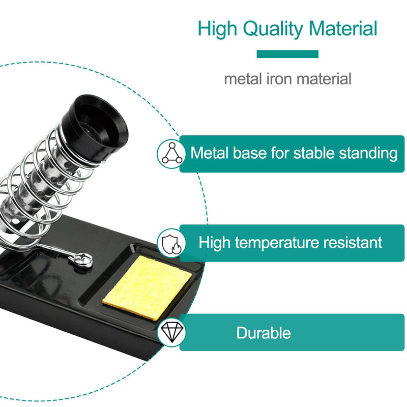 Xiatiaosann soldering iron stand soldering iron holder soldering iron base with 10 pieces cleaning sponge and 1 piece brass ball for cleaning the soldering iron tip