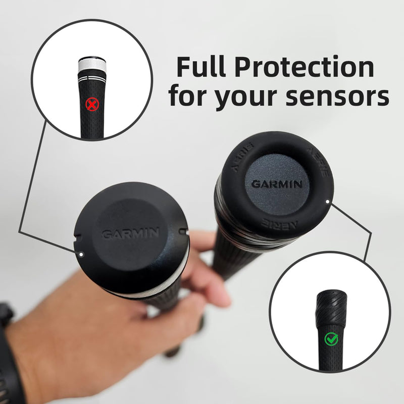 Aerie Golf - Golf Club Sensor Covers. Compatible with Garmin Approach CT10, Arccos Smart Golf Sensors, & Other GPS Club Tracking Sensors. Covers Fit Standard Sized Grips up to Jumbo Size. 14 Pack.