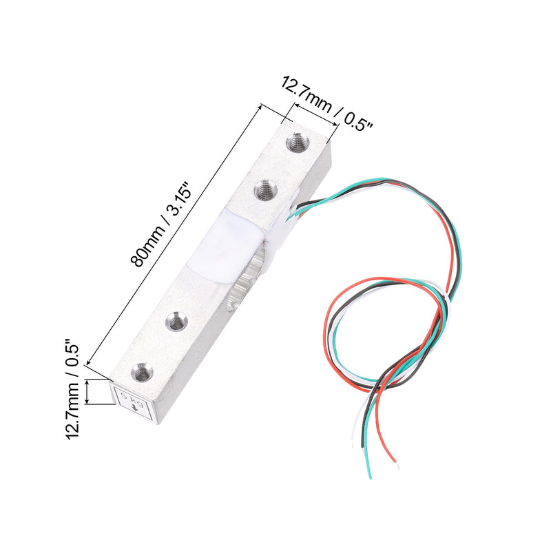 QUARKZMAN Digital Load Cell 5 kg + HX711 Module Weighing Sensor Pack of 4 | 24 Bit Precision A/D Dual-Channel for DIY Portable Electronic Kitchen Scale Kit