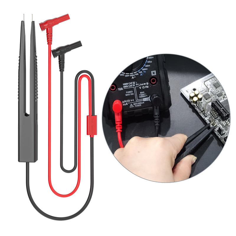 Goupchn 33PCS Multimeter Test Leads Kit with Replaceable Precision Probes Set, Wire-Piercing Probes, Alligator Clips, Test Hook Clips and Test Tweezer for Digital Electrical Testing
