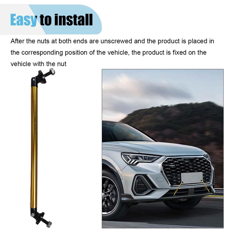 2PCS 11.42'' Splitter Strut Rods, Car Bumper Strut Rods, Front Lip Rod Protector Splitter, Adjustable Tie Support Bars, Lip Bumper Splitter, Universal Splitter Diffuser Strut Rods (Gold) Gold