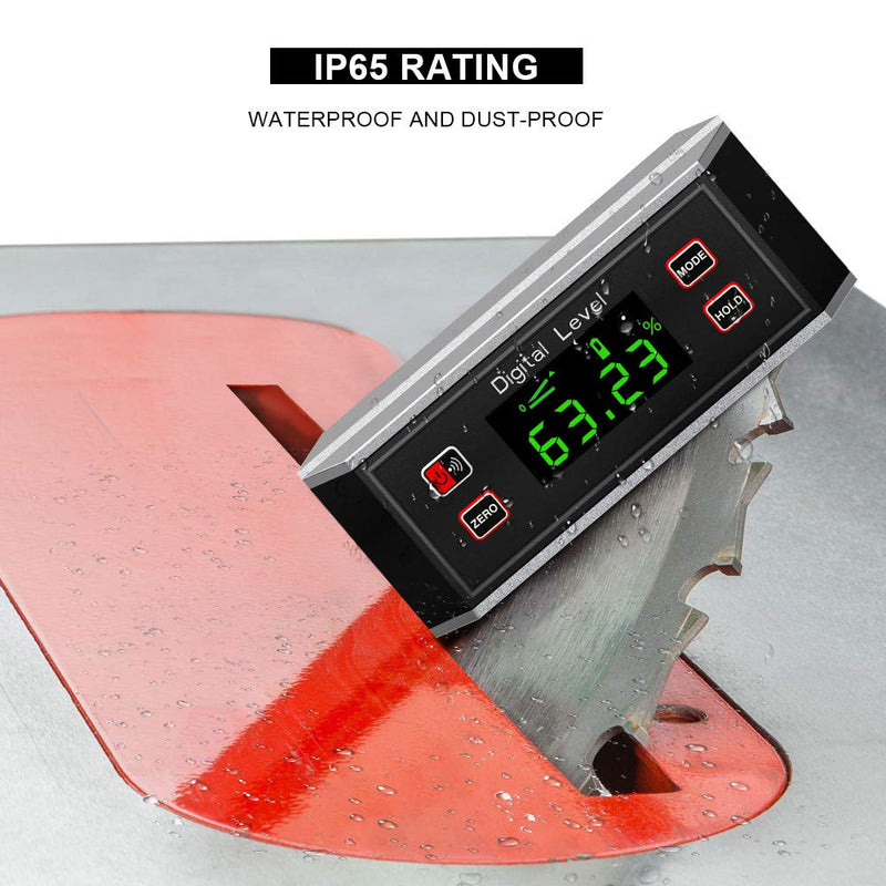 Angle Gauge eOUTIL Digital Protractor Inclinometer Angle Finder with V-Groove Magnetic Base, Precision Bevel for Automobile Woodworking Building Drilling Machinery Masonry DL1903