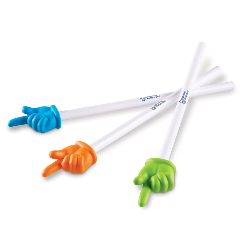 Learning Resources Rainbow Pointers, Classroom Supplies, Kids Finger Pointer, Set of 10, Ages 3+