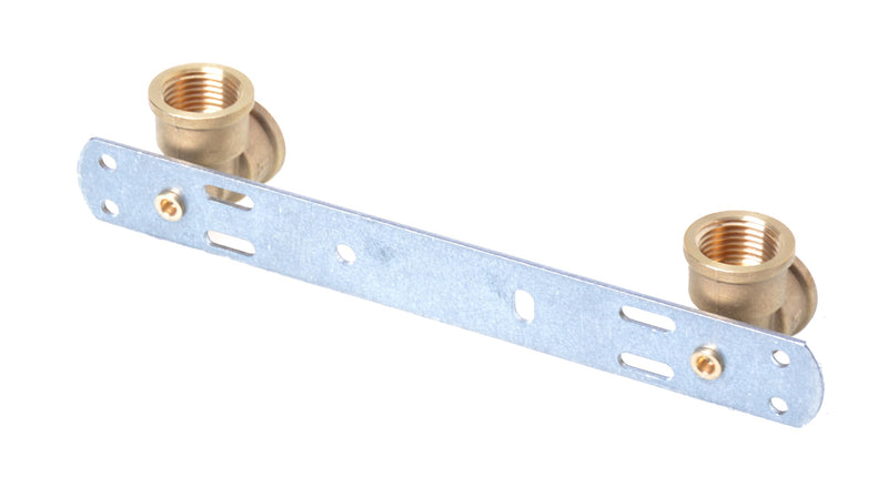 Aqbau® mounting unit mounting plate wall disc for bathroom fittings water drinking water heating brass metal 1/2"x1/2" 150mm 1/2"x1/2" - 150mm