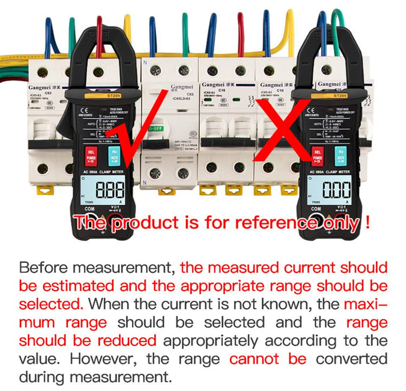 Fasizi Digital Clamp Meter AC Current Multimeter DC/AC Voltage Ammeter Voltage Tester Amp Hz Capacity NCV Ohm Test