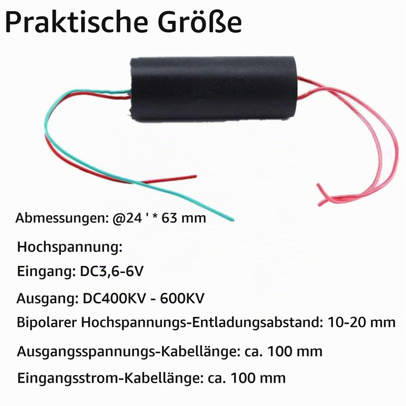 High Voltage Pulse Generator Module DC 400,000V (3V-6V to 400Kv) Boost Inverter Upward Power High Voltage Transformer Ignition Electronic Components