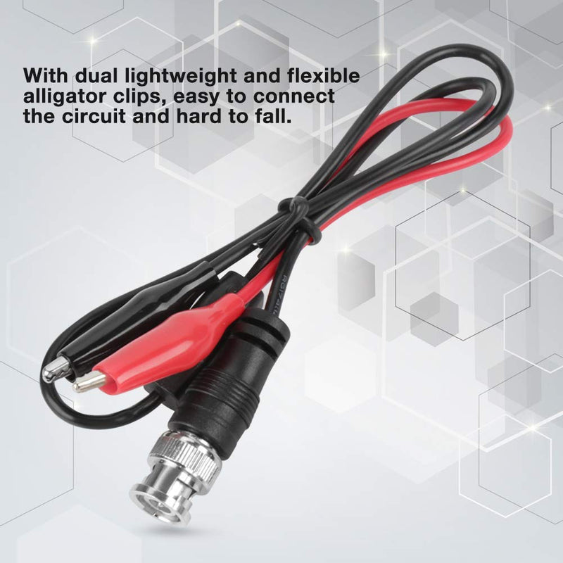 2PCS Oscilloscope Cable Test Probe Cable BNC Laboratory Test Leads Set BNC Male Q9 to Dual Banana Head Alligator Clip 0.5m