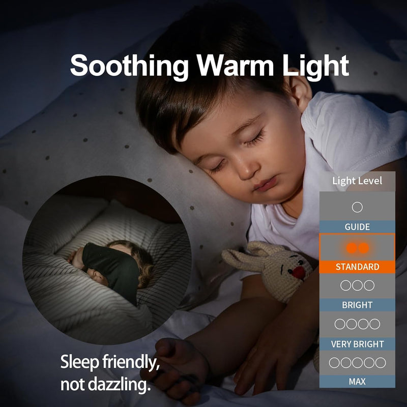 4 Pack Magnetic Motion Sensor Night Light with Stick-On Base, Cruise Rechargeable Battery Powered Cordless Glow Light, Ideal for Bedroom, Bathroom, Stairway- Moonlit 4 Pack