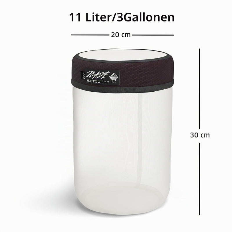 Bubble Bag - 11 Litre / 3 Gallon 220 Micron All-Mesh Zip Filter Bag 20 x 30 cm for Bubble Machine - Perfect for Herb Extraction | Essential Oils | Coffee & Beer Brewing