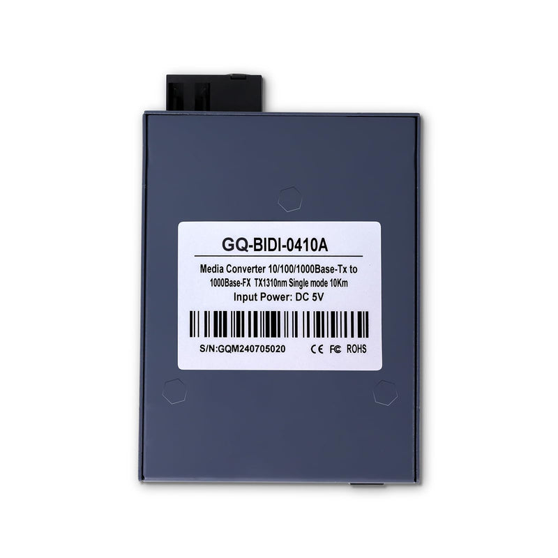A Pair 1.25G/s Bidi Gigabit Media Converter, 10/100/1000Base-Tx to 1000Base-FX Fiber Ethernet Coverter, Singlemode SC Bidi Transceiver TX1310nm/TX1550nm, 10Km BIDI 10KM, SC x1pair