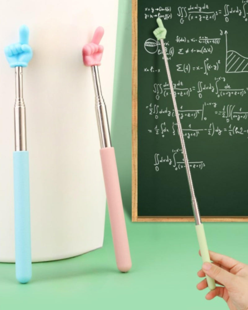 3 Pcs Teacher Pointer Stick, Scalable Finger Pointer Stick for Classroom, Essential Teaching Tools for Reading and Teaching. (Blue,Green,Pink) Blue,Green,Pink