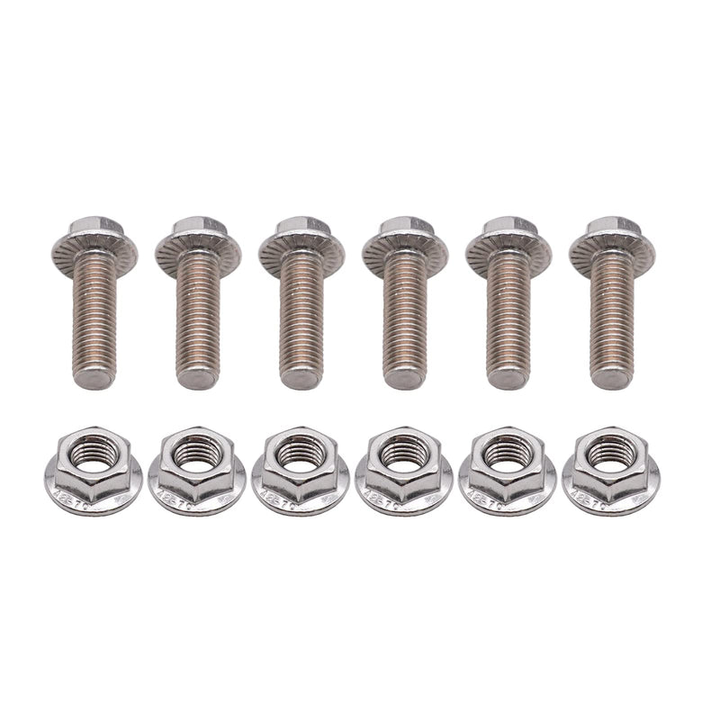 Flanged Hex Head Bolts, Flange Bolts, Exhaust Manifold Bolt Kit M10X1.5-35mm 6-Pack